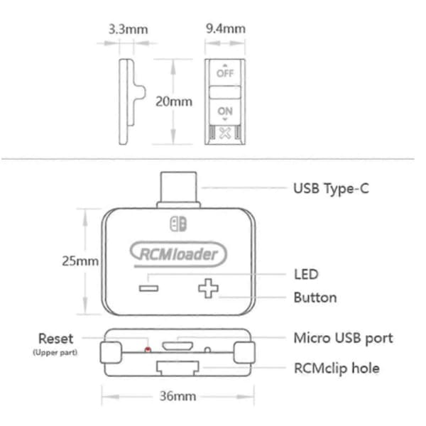 V5 RCM Loader Auto Clip Jig-verktøy for Switch NS-konsoll med USB-kabel innebygd program