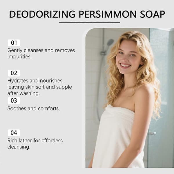 Kakisåpa för äldre människors lukt, deodoriserande kakisåpa, bekväm och återfuktande 2pcs