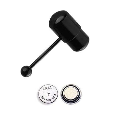 En vibrerende barbell tungepiercing, smykke i rustfrit stål til menneskelig piercing