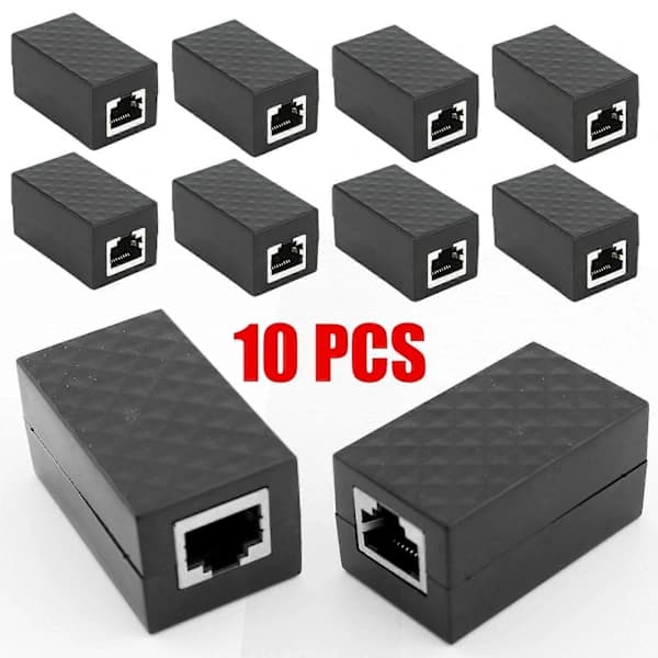 10-pack RJ45 åskledaradaptrar / Ethernet överspänningsskydd (enhetsskydd)