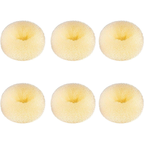 6-pack 2-tums mini hårklämmor | Hårnålar | Beige knutformare