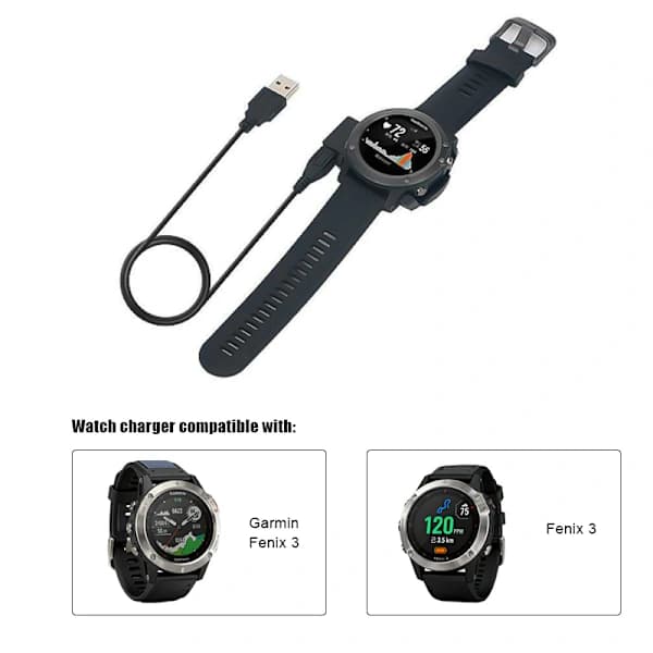 Garmin Fenix ​​3 / Fenix ​​3 HR Uroplader (Sort)