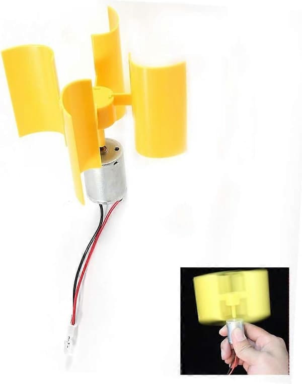 Vindturbingenerator - Mini vindturbingenerator Vertikal vindturbingenerator Kit DIY Undervisning Vitenskap Utdanning Eksperiment Modell DC