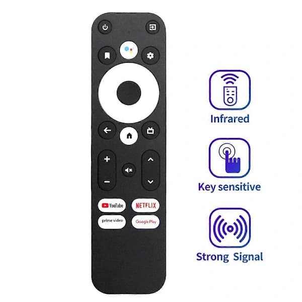 Erstatningsfjernbetjening med stemmestyring kompatibel / KM2 Plus Android TV Box til KM2, KM2 Plus, KM7 Plus, KD3, KD5_Særlige gaver Sort
