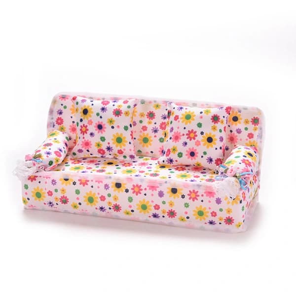 1 stk/sett sofa med 2 puter til Barbie dukke dukkehus for barn