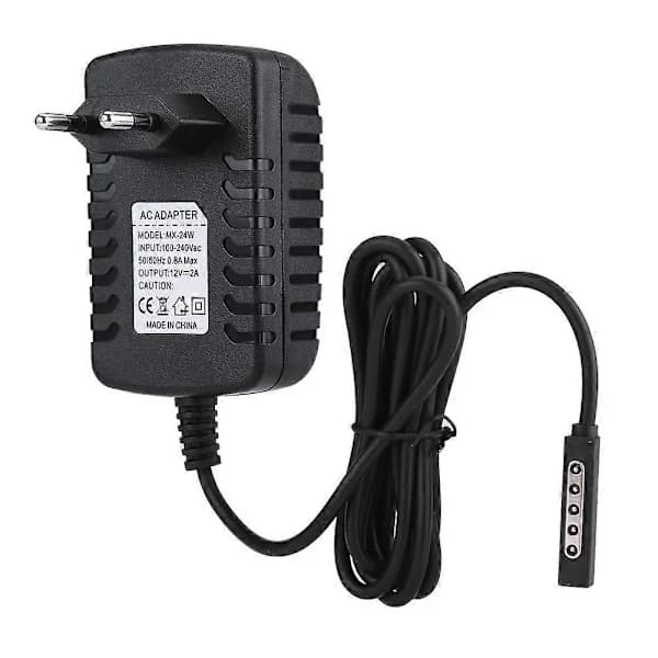 12V 2A nettbrett-lader for Microsoft Surface RT/RT2, med europeisk standardplugg, 100-240V