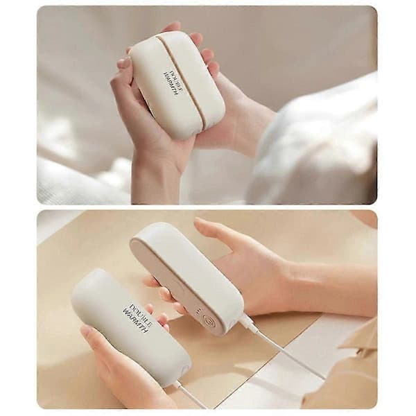 3000mAh Magnetisk Dobbelthodet Elektrisk Håndvarmer, Langvarig Oppvarming, Unisex, Rosa