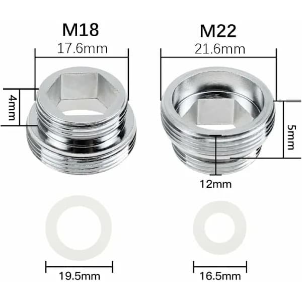5 st kranadapter - [K-typ] 22 mm till 18 mm