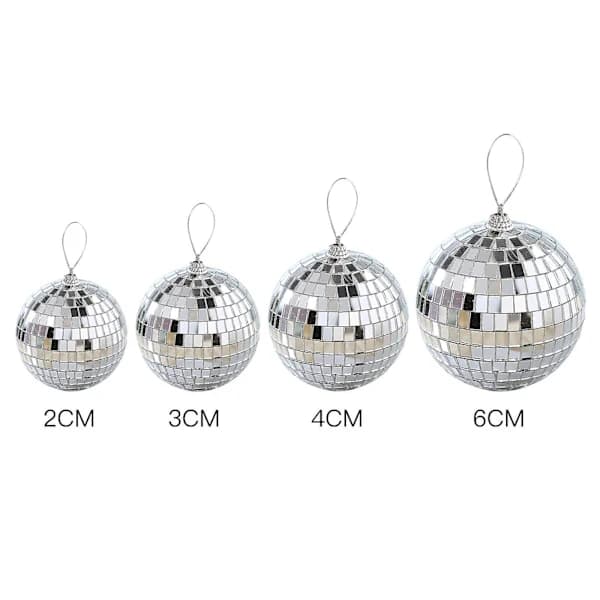 6 st Mini Discokula Partydekorationer Silver Mini Plastprydnader Små Discokulor Silver 6CM 6CM