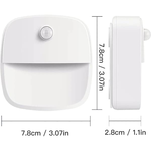 Sensorlampa, 3-pack batteridriven sensor nattlampa, sensorlampa för inomhusbruk