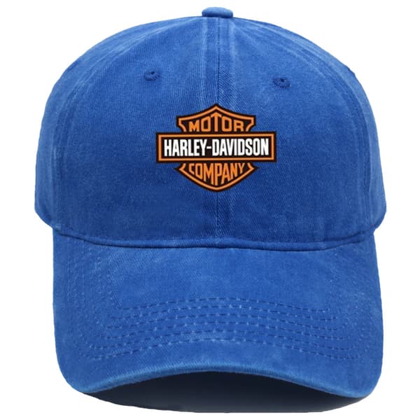 Harley Davidson Motorcykel Racing Keps Royal Blue