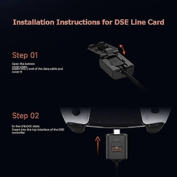 Reparationsdel stikhus til låsning af USB-kabler, kompatibel med PS5 Edge controller gamepad tilbehør.