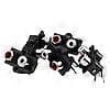 10 PCB-monterte 2-posisjons stereo lyd-/videokontakt RCA hunnkontakt