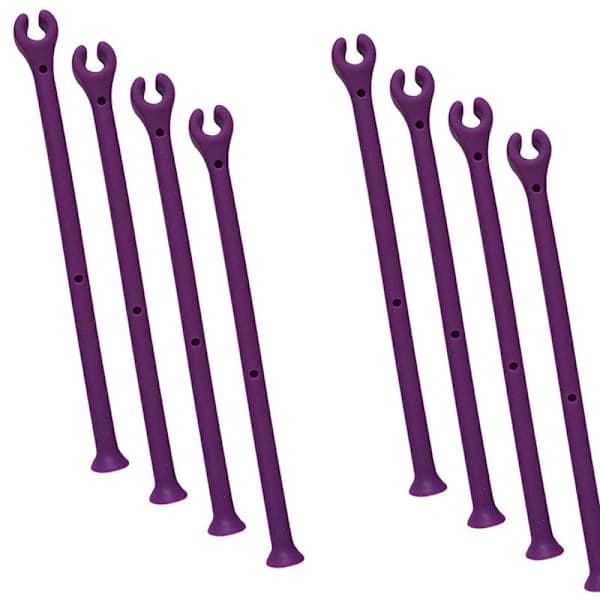 Diskmaskin silikon vinglashållare set, 8 delar, lila
