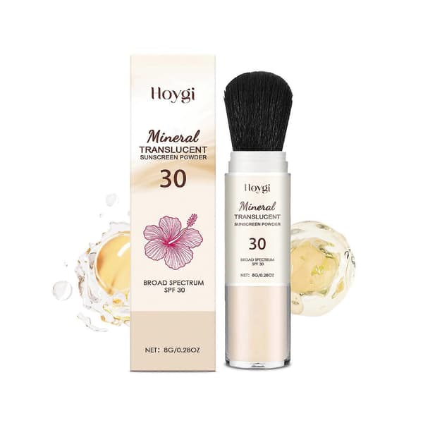 Hawaiian Tropic Mineral Translucent Solcremepudder med Børste SPF 30