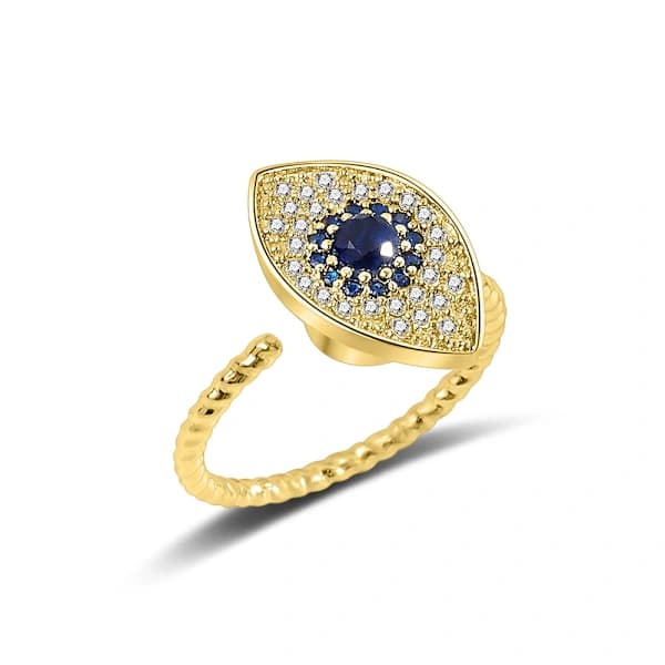 8 delar justerbar anti-stressring med roterbara pärlor - Roterbara Fidget Spinner-ringar, Guld