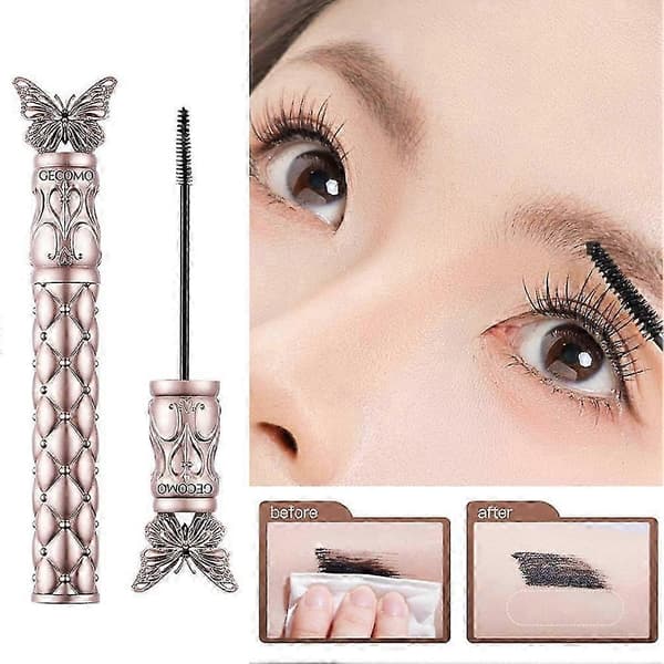 GECOMO Butterfly Flying Volume Mascara Långvarig Makeup Form Ögonfrans Tunn