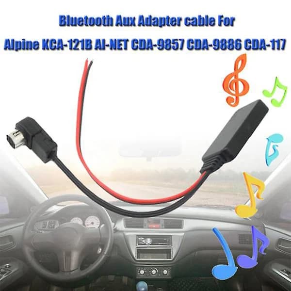 Bil Bluetooth AUX-adapter Trådløs lydtelefonsamtale Håndfri mikrofon for -121B AI-NET -9857 -98