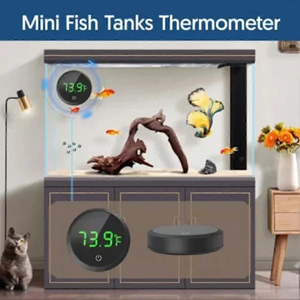 Trådløst LED Akvarie Termometer med Digital LCD Display