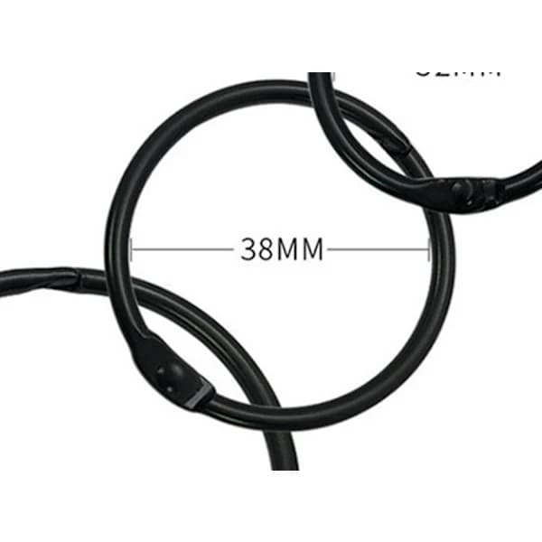 Sorte gardinringe med clips (pakke med 20)