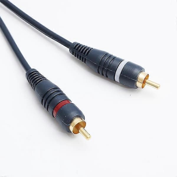 RCA lydsplitter RCA Y-type kabeladapter, 15 cm RCA-kabel, 1 hunn til 2 hannkontakter (RCA Y-type kabel, 2-pakning, blå)