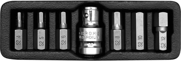 0412 – Skrutrekkersett (sekskanthode / 7-dels sett)