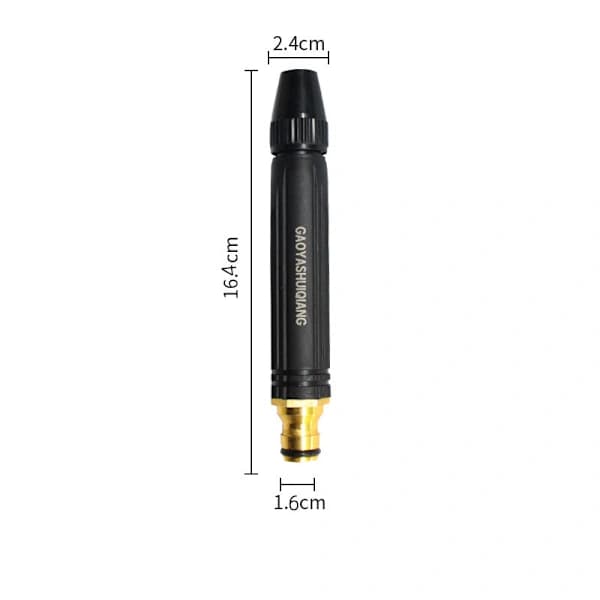 Højtryksvandpistol - Sort aluminiumslegering og PVC-dyse