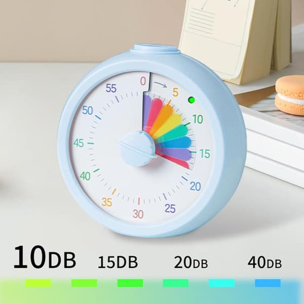 Visuell timer för barn - Multifunktionell regnbågsfärgad visuell schemaläggare för planering av inlärningstid