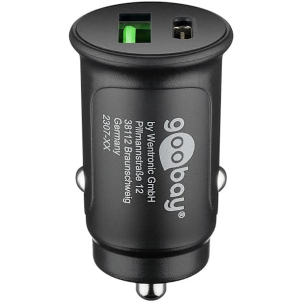 Dobbelt USB-biloplader med USB-C™ PD (strømoverførsel) (27W)
