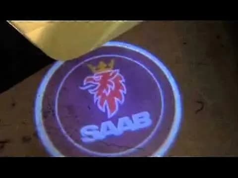 Saab LED HD-logoprojektor för bildörrsbelysning