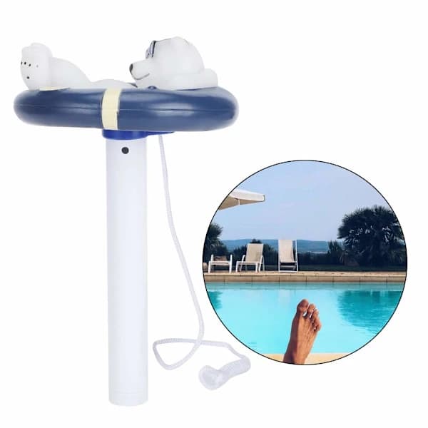 Badtermometer Tecknad Isbjörn Vattentermometer Pooltemperaturmätare För Utomhus-/Inomhuspooler Vatten