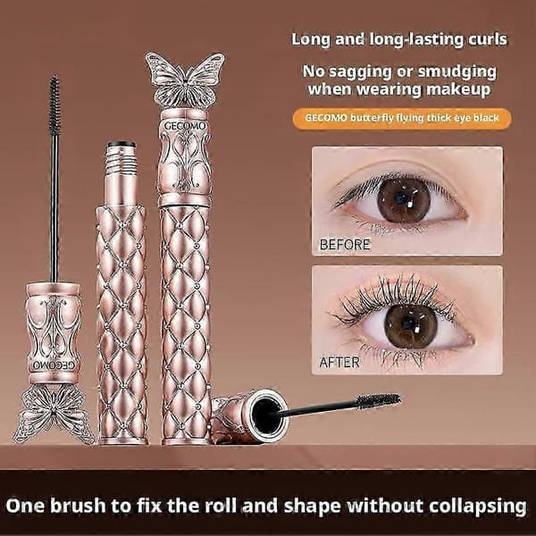 GECOMO Butterfly Flying Volume Mascara Langtidsholdbar Makeup Form Øjenvipper Tynde