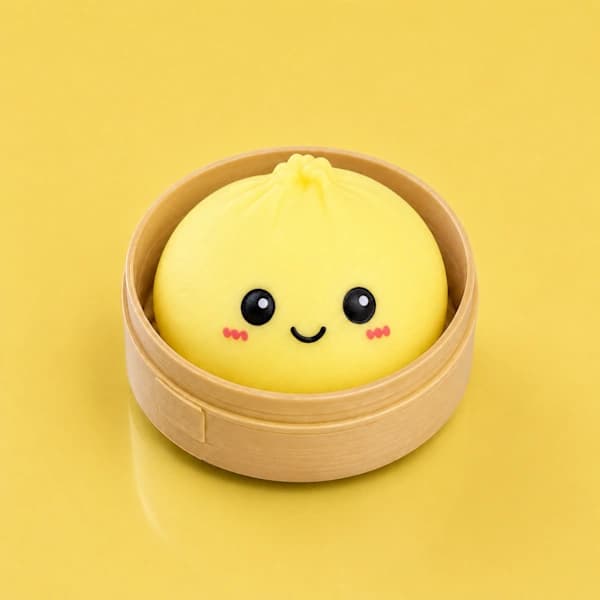 Dumpling Squishy Mystery Box 5,5 cm – Kawaii Fidget Legetøj & Stressbold til Børn +3 år