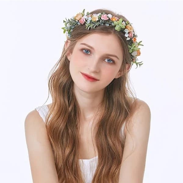 Svensk Midtsommer Blomsterkrans – Boho Blomstergirlander Hodeplagg for Sommerfestligheter