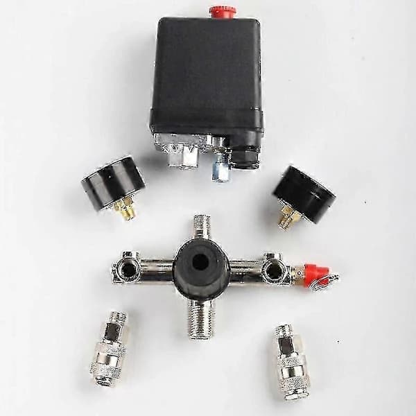 Trykkregulator med trykkbryter for kompressor Trykkbryter med 2 displayer