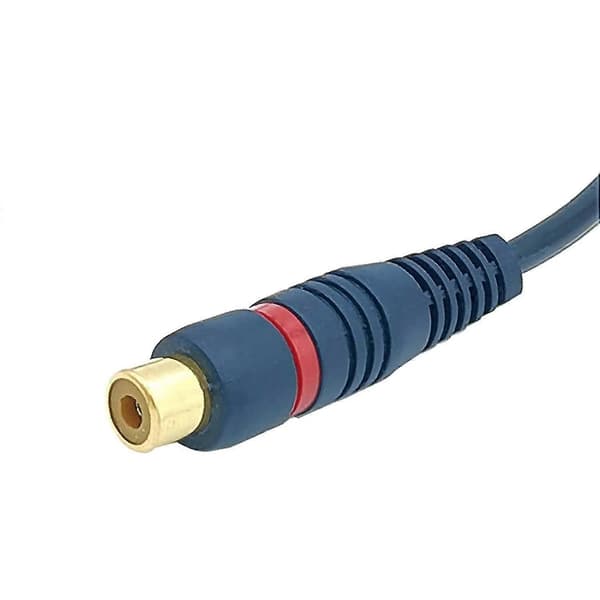 RCA lydsplitter RCA Y-type kabeladapter, 15 cm RCA-kabel, 1 hun til 2 han-stik (RCA Y-type kabel, 2-pak, blå)