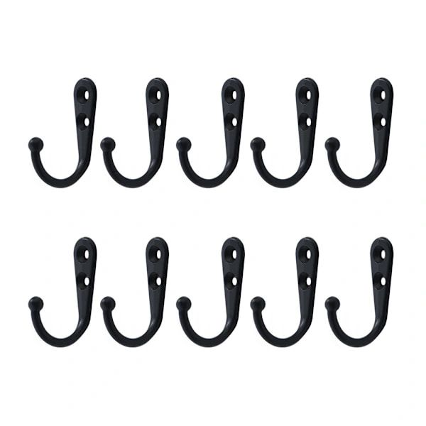 Väggkrokar med skruvar, 10-pack