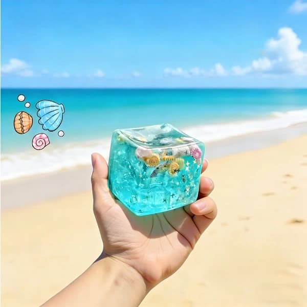 Ice Cube Squishy Squeeze Toy, Højelastisk Sensorisk Stressbold, Langsomt Stigende Fidget Legetøj til Stresslindring og Blød Afslappende Følelse 1 pc