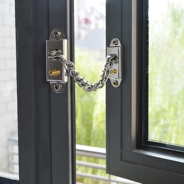 Säkerhetskedja i rostfritt stål, dörrkedjelås, säkerhetsdörrlås för hem, sovrum, hotell, kontor