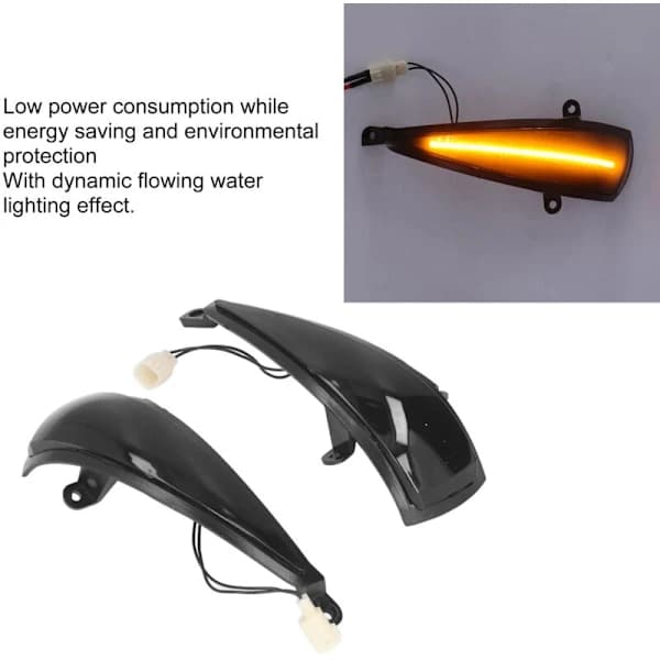 2x Dynamiska LED-blinkers Gula Spegelmonterade För Civic 8:e (2005-2011) av_SäRskilda GVor Svart