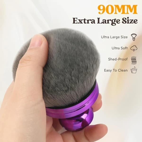 Extra stor kroppsborste för solfri solbränna, benmakeup och bronzer solfri solbränna applikator【Ultra mjuk】【Fäller inte】【Lätt att rengöra】3,3 tum
