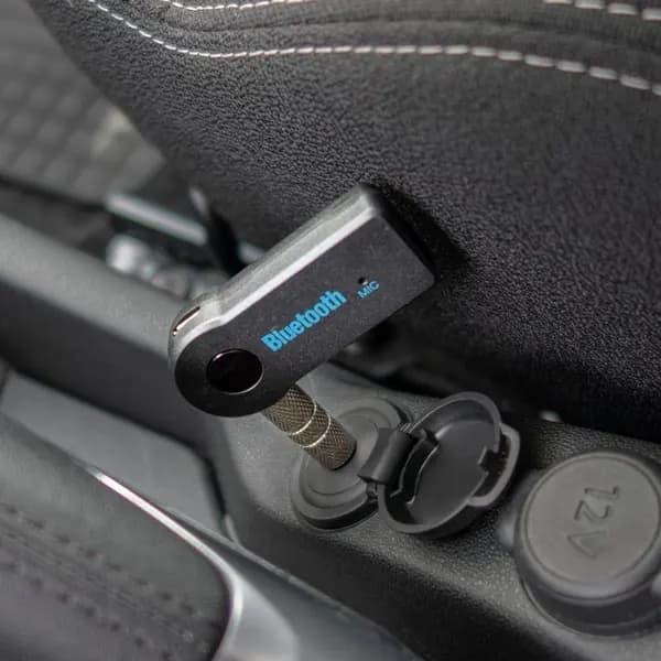 Trådløs musikk og samtaler: Bluetooth-mottaker for bil og hjem (svart)