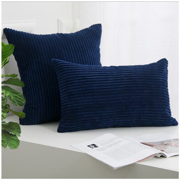 Sæt med 2 dekorative fløjls pudebetræk Bløde pudebetræk til sofa hjem stue soveværelse seng blue 40*40cm