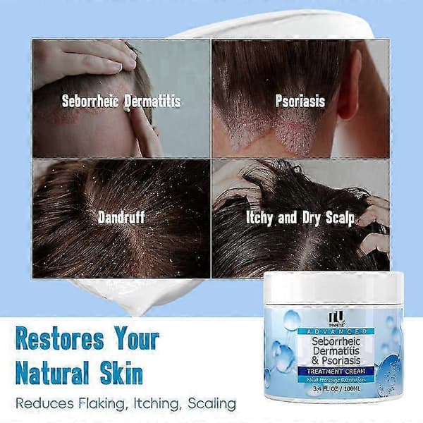 Krem mot seboreisk dermatitt, soppdrepende sjampo, hodebunnsbehandling for psoriasis 2 pcs