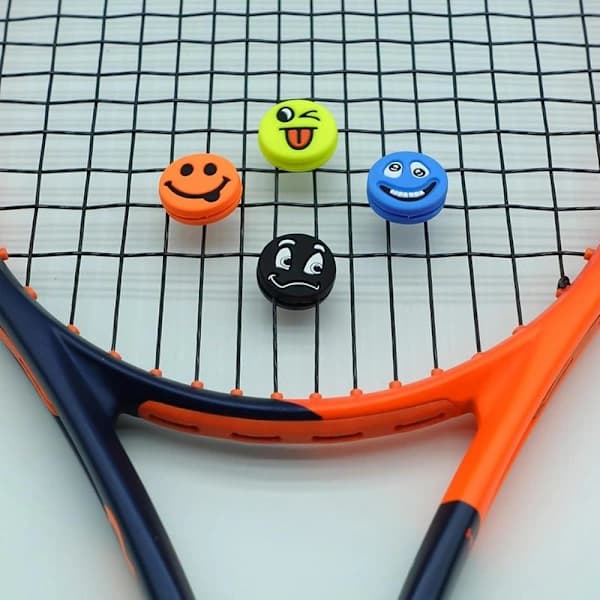 2,2 cm 4-pack Tennisracket Vibrationsdämpare Racketsträng Stötdämpare Bra Tennispresent (4 Emojis)