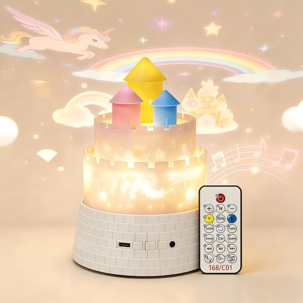 Prinsesse Nattlys for Barn - 360° Roterende Stjernehimmel Projektorlys
