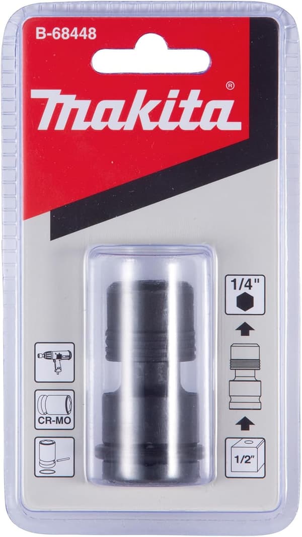 B-68448 Skruetrækkerbitadapter: 1/2\" firkant til 1/4\" sekskant