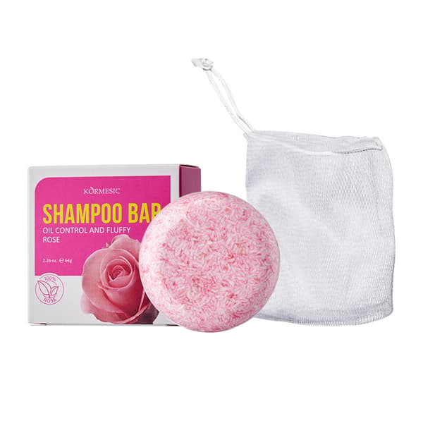 Urte sjampobar for kontroll av fetthår og mykhet Rose Shampoo Bar