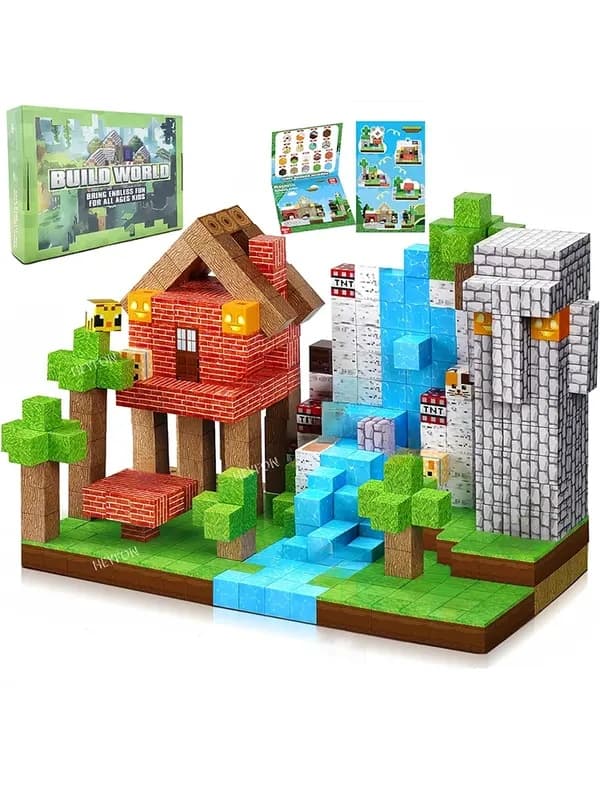 Minecraft Magnetiske Byggeklodser, 100-pak