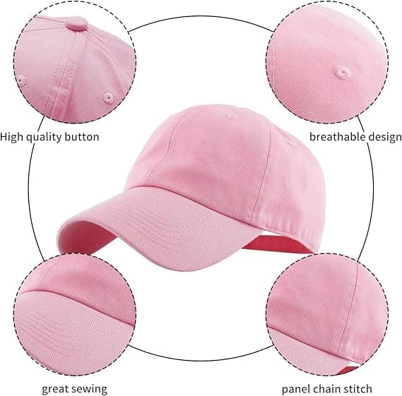 Klassisk justerbar baseballcaps for kvinner, utendørs baseballcaps, sportscaps